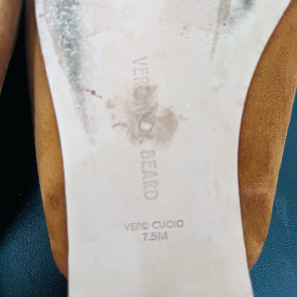 Veronica Beard Tan and Black Leather Mules,size 7.5 - Picture 7 of 7